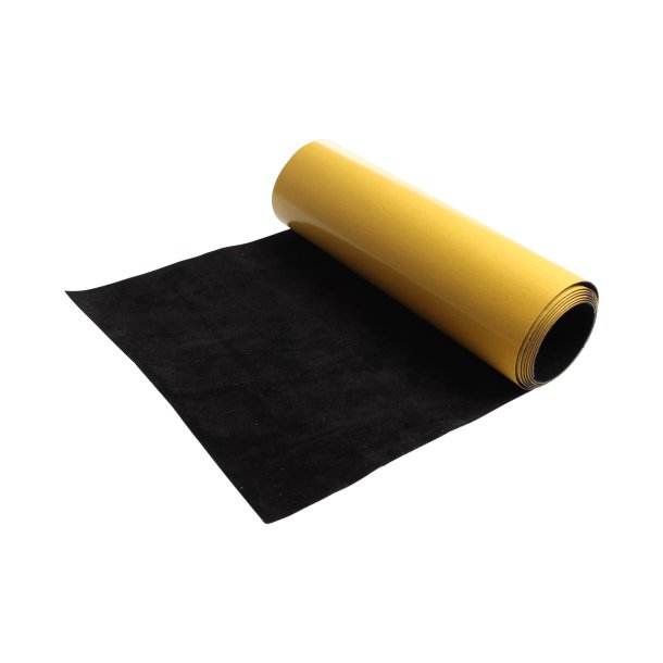 NODEPULT BELGNING, SORT VELOUR, SELVKLBENDE 25X150 CM.
