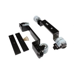 BKB TRANSPORT RULLEBESLAG, SORT, STORE GUMMIHJUL AFSMITNINGSFRI MED BREMSE, KUGLELEJE