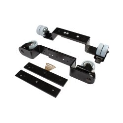 BKB TRANSPORT RULLEBESLAG, SORT, STORE GUMMIHJUL AFSMITNINGSFRI MED BREMSE, KUGLELEJE