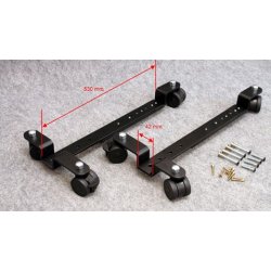 BKB RULLEBESLAG FOR DIGITALE KLAVERER, SORT, BREDDE 42, POLYURETHAN HJUL MED BREMSE