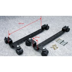 BKB RULLEBESLAG FOR DIGITALE KLAVERER, SORT, BREDDE 52, POLYURETHAN HJUL MED BREMSE 