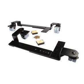 BKB RULLEBESLAG, SORT, TIL KONSOLPIANOER, STORE GUMMIHJUL AFSMITNINGSFRI MED BREMSE, KUGLELEJE