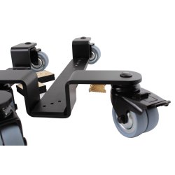 BKB RULLEBESLAG, SORT, TIL KONSOLPIANOER, 72 MM STANDARDBREDDE, STORE GUMMIHJUL MED BREMSE