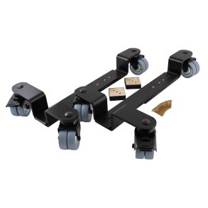 BKB RULLEBESLAG, SORT, TIL KONSOLPIANOER, 72 MM STANDARDBREDDE, STORE GUMMIHJUL MED BREMSE