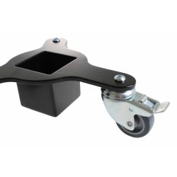 GRAND CASTOR BRACKET FOR DIGITAL GRAND PIANO, BLACK, POLYURETHANE WHEELS WITH BRAKE