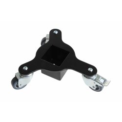 GRAND CASTOR BRACKET FOR DIGITAL GRAND PIANO, BLACK, POLYURETHANE WHEELS WITH BRAKE