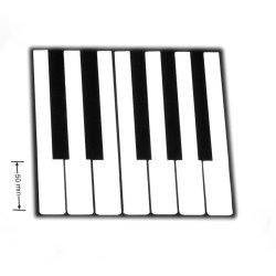 KLAVIATURBELGNING UDEN FRONT HVID 50 MM.