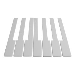 KLAVIATURBELGNING UDEN FRONT HVID 52 MM.