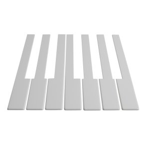 KLAVIATURBELGNING UDEN FRONT HVID 52 MM.