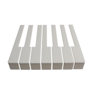 KLAVIATURBELGNING MED FRONT CREME 52 MM.