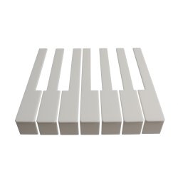 KLAVIATURBELGNING MED FRONT CREME 50 MM.