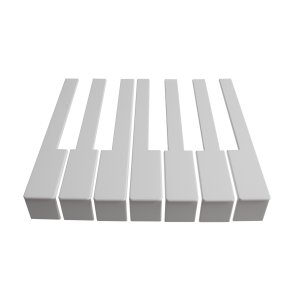 KLAVIATURBELGNING MED FRONT HVID 52 MM.