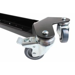 PIANO TROLLIES FOR DIGITAL PIANOS, ADJUSTABLE UNIVERSAL, BLACK, POLYURETHANE WHEELS WITH BRAKE