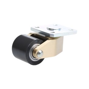 PIANO CASTORS BRASS WITH BLACK POLYURETHANE COATING