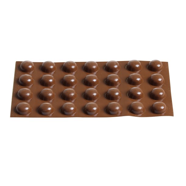 RUBBER BUTTONS SELF ADHESIVE BROWN