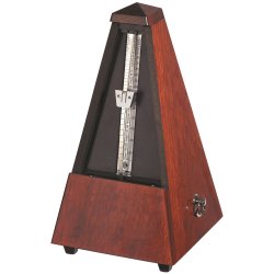 METRONOMER MED KLOKKE - MAHOGNI HJGLANS