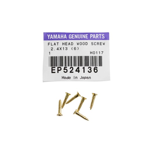 YAMAHA ORIGINAL PART NO. EP524136, FLAT HEAD SCREW 2,4X13 MM. - 6 PACK