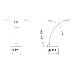 PIANOLAMPEN MESSING "LED" 