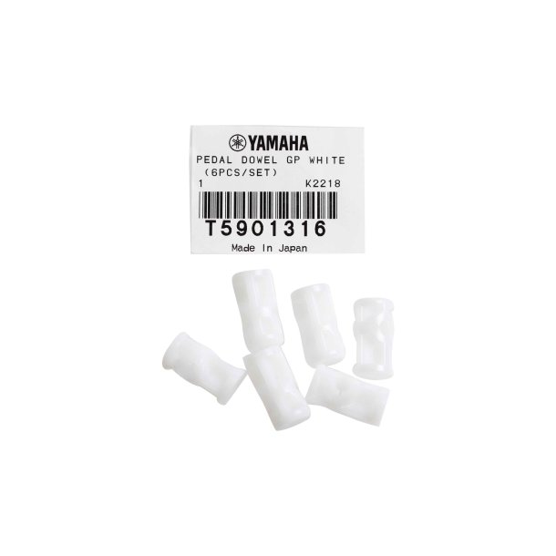 YAMAHA ORIGINAL PART NO. T5901316, PEDAL DOWEL (WHITE) GRAND PIANO - 6 PACK