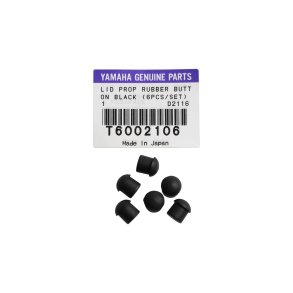 YAMAHA ORIGINAL PART NO. T6002106, LID PROP RUBBER BUTTON (BLACK) - 6 PACK