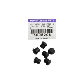 YAMAHA ORIGINAL PART NO. T6005206, KEY BROCK RUBBER BUTTON 3,5 MM. (BLACK) - 6 PACK